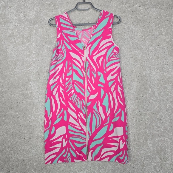 Lilly Pulitzer Dress Womens XS Pink Sabrina Exposed Full Zipper Beach Resort - Picture 4 of 12